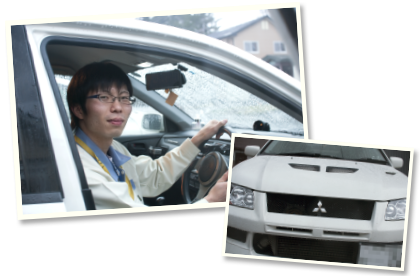 写真:休日のすごしかたを語る社員